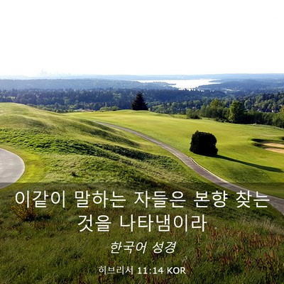Picture 03 - 히브리서 11:14 KOR - 이같이 말하는 자들은 본향 찾는 - Bible Verse Picture