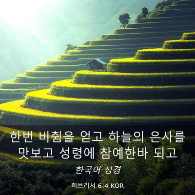 Picture 03 - 히브리서 6:4 KOR - 한번 비췸을 얻고 하늘의 은사를 - Bible Verse Picture