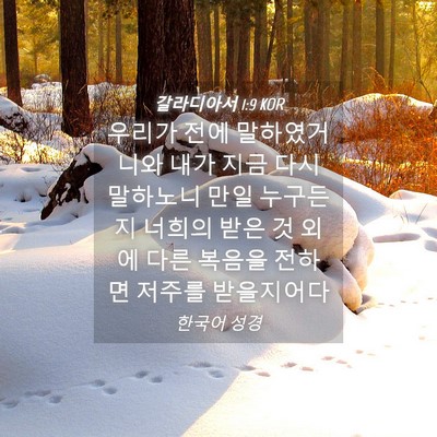 Picture 04 - 갈라디아서 1:9 KOR - 우리가 전에 말하였거니와 내가 지금 - Bible Verse Picture