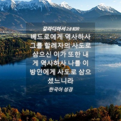 Picture 04 - 갈라디아서 2:8 KOR - 베드로에게 역사하사 그를 할례자의 - Bible Verse Picture
