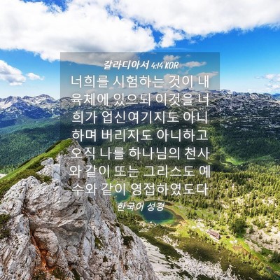 Picture 04 - 갈라디아서 4:14 KOR - 너희를 시험하는 것이 내 육체에 - Bible Verse Picture