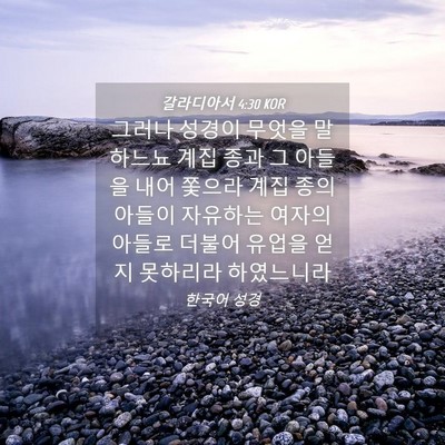 Picture 04 - 갈라디아서 4:30 KOR - 그러나 성경이 무엇을 말하느뇨 계집 - Bible Verse Picture
