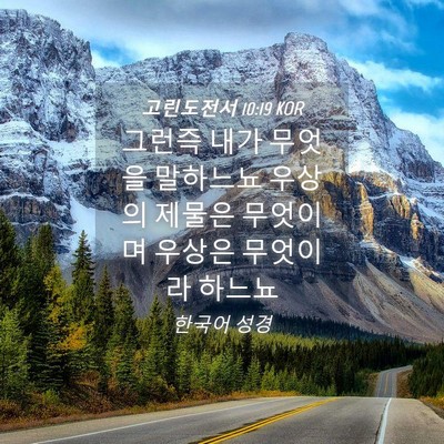 Picture 04 - 고린도전서 10:19 KOR - 그런즉 내가 무엇을 말하느뇨 우상의 - Bible Verse Picture