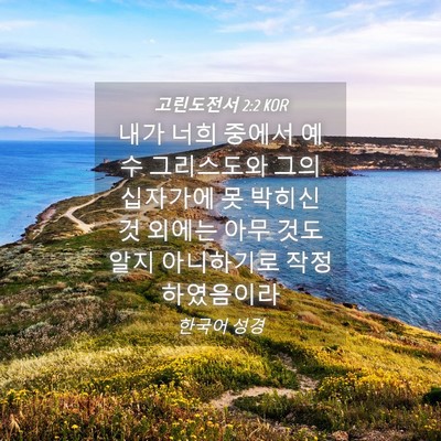 Picture 04 - 고린도전서 2:2 KOR - 내가 너희 중에서 예수 그리스도와 - Bible Verse Picture