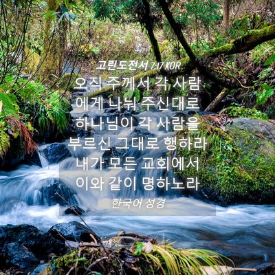 Picture 04 - 고린도전서 7:17 KOR - 오직 주께서 각 사람에게 나눠 - Bible Verse Picture