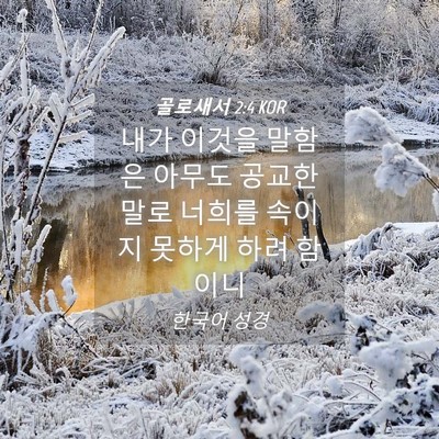 Picture 04 - 골로새서 2:4 KOR - 내가 이것을 말함은 아무도 공교한 - Bible Verse Picture