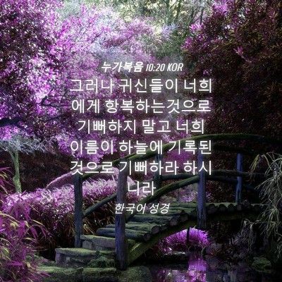 Picture 04 - 누가복음 10:20 KOR - 그러나 귀신들이 너희에게 - Bible Verse Picture