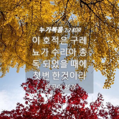 Picture 04 - 누가복음 2:2 KOR - 이 호적은 구레뇨가 수리아 총독 - Bible Verse Picture