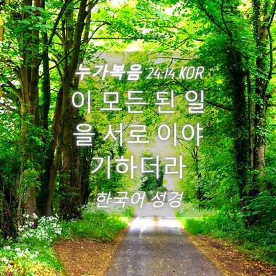 Picture 04 - 누가복음 24:14 KOR - 이 모든 된 일을 서로 - Bible Verse Picture
