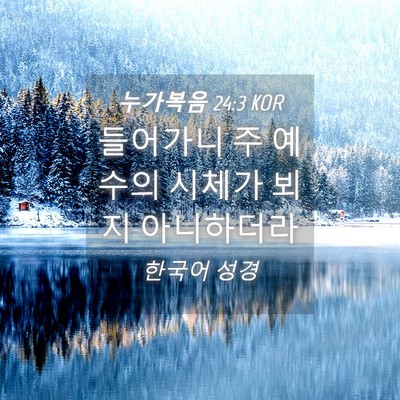 Picture 04 - 누가복음 24:3 KOR - 들어가니 주 예수의 시체가 뵈지 - Bible Verse Picture