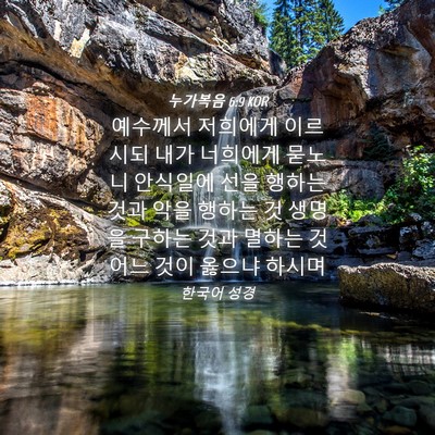 Picture 04 - 누가복음 6:9 KOR - 예수께서 저희에게 이르시되 내가 - Bible Verse Picture