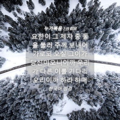 Picture 04 - 누가복음 7:19 KOR - 요한이 그 제자 중 둘을 불러 주께 - Bible Verse Picture