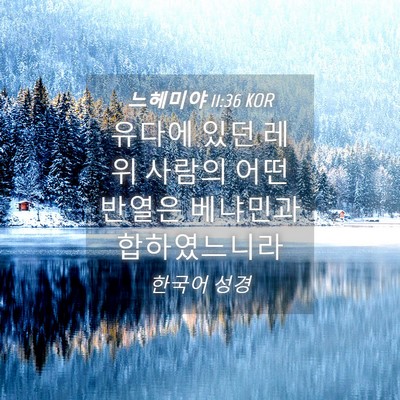 Picture 04 - 느헤미야 11:36 KOR - 유다에 있던 레위 사람의 어떤 - Bible Verse Picture