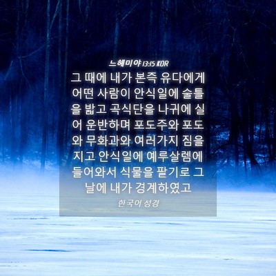 Picture 04 - 느헤미야 13:15 KOR - 그 때에 내가 본즉 유다에게 어떤 - Bible Verse Picture