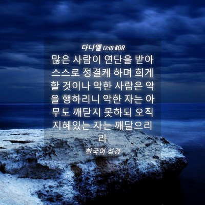 Picture 04 - 다니엘 12:10 KOR - 많은 사람이 연단을 받아 스스로 - Bible Verse Picture