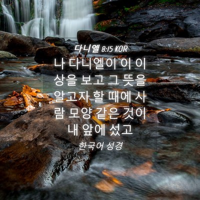Picture 04 - 다니엘 8:15 KOR - 나 다니엘이 이 이상을 보고 그 뜻을 - Bible Verse Picture