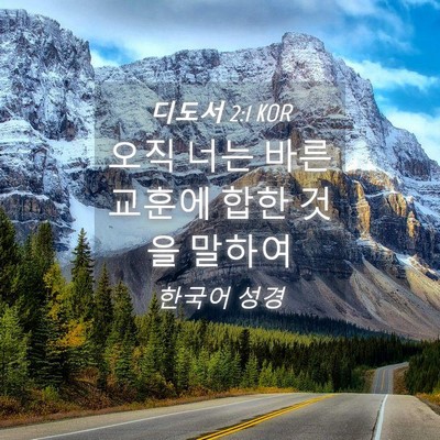 Picture 04 - 디도서 2:1 KOR - 오직 너는 바른 교훈에 합한 것을 - Bible Verse Picture