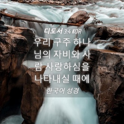 Picture 04 - 디도서 3:4 KOR - 우리 구주 하나님의 자비와 사람 - Bible Verse Picture