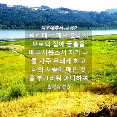 Picture 04 - 디모데후서 1:16 KOR - 원컨대 주께서 오네시보로의 집에 - Bible Verse Picture