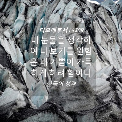 Picture 04 - 디모데후서 1:4 KOR - 네 눈물을 생각하여 너 보기를 - Bible Verse Picture