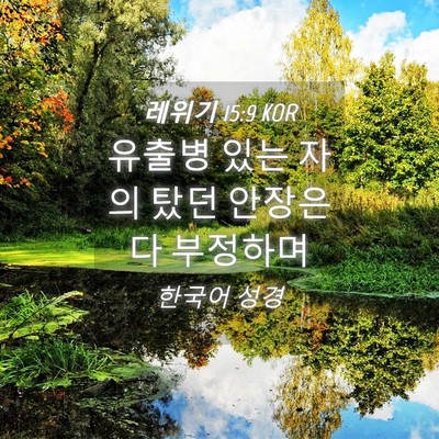 Picture 04 - 레위기 15:9 KOR - 유출병 있는 자의 탔던 안장은 다 - Bible Verse Picture