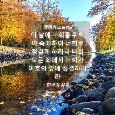 Picture 04 - 레위기 16:30 KOR - 이 날에 너희를 위하여 속죄하여 - Bible Verse Picture