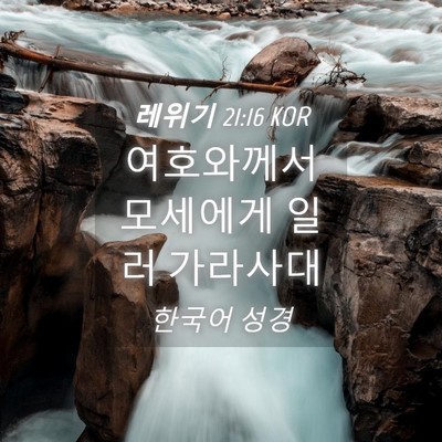 Picture 04 - 레위기 21:16 KOR - 여호와께서 모세에게 일러 - Bible Verse Picture