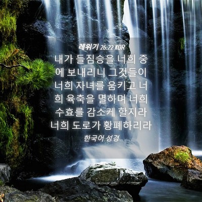 Picture 04 - 레위기 26:22 KOR - 내가 들짐승을 너희 중에 보내리니 - Bible Verse Picture