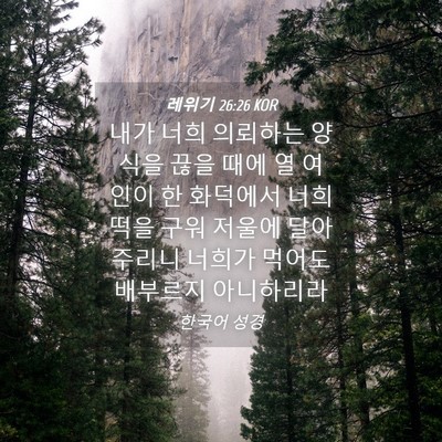 Picture 04 - 레위기 26:26 KOR - 내가 너희 의뢰하는 양식을 끊을 - Bible Verse Picture
