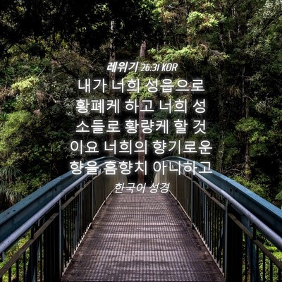 Picture 04 - 레위기 26:31 KOR - 내가 너희 성읍으로 황폐케 하고 - Bible Verse Picture