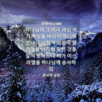 Picture 04 - 로마서 11:2 KOR - 하나님이 그 미리 아신 자기 백성을 - Bible Verse Picture