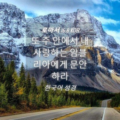 Picture 04 - 로마서 16:8 KOR - 또 주 안에서 내 사랑하는 - Bible Verse Picture