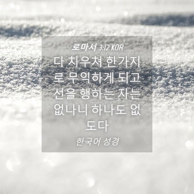 Picture 04 - 로마서 3:12 KOR - 다 치우쳐 한가지로 무익하게 되고 - Bible Verse Picture