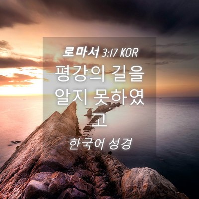 Picture 04 - 로마서 3:17 KOR - 평강의 길을 알지 - Bible Verse Picture