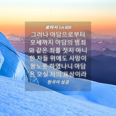 Picture 04 - 로마서 5:14 KOR - 그러나 아담으로부터 모세까지 - Bible Verse Picture