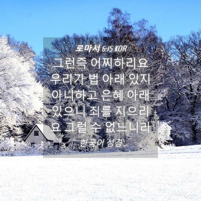 Picture 04 - 로마서 6:15 KOR - 그런즉 어찌하리요 우리가 법 아래 - Bible Verse Picture