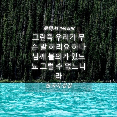 Picture 04 - 로마서 9:14 KOR - 그런즉 우리가 무슨 말 하리요 - Bible Verse Picture