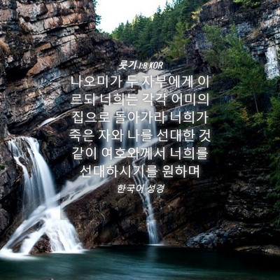 Picture 04 - 룻기 1:8 KOR - 나오미가 두 자부에게 이르되 너희는 - Bible Verse Picture
