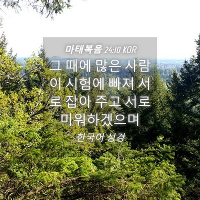 Picture 04 - 마태복음 24:10 KOR - 그 때에 많은 사람이 시험에 빠져 - Bible Verse Picture
