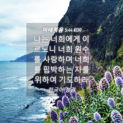 Picture 04 - 마태복음 5:44 KOR - 나는 너희에게 이르노니 너희 원수를 - Bible Verse Picture