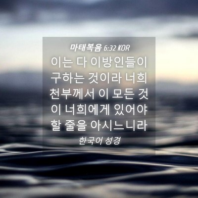 Picture 04 - 마태복음 6:32 KOR - 이는 다 이방인들이 구하는 것이라 - Bible Verse Picture