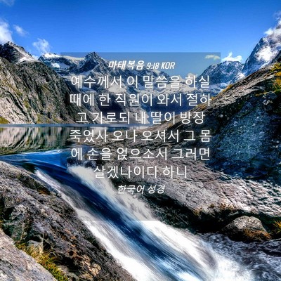 Picture 04 - 마태복음 9:18 KOR - 예수께서 이 말씀을 하실 때에 한 - Bible Verse Picture