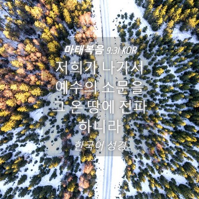 Picture 04 - 마태복음 9:31 KOR - 저희가 나가서 예수의 소문을 그 온 - Bible Verse Picture