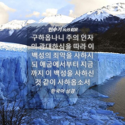 Picture 04 - 민수기 14:19 KOR - 구하옵나니 주의 인자의 광대하심을 - Bible Verse Picture
