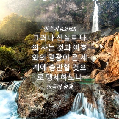 Picture 04 - 민수기 14:21 KOR - 그러나 진실로 나의 사는 것과 - Bible Verse Picture