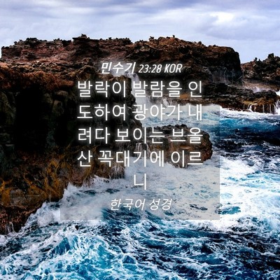 Picture 04 - 민수기 23:28 KOR - 발락이 발람을 인도하여 광야가 - Bible Verse Picture