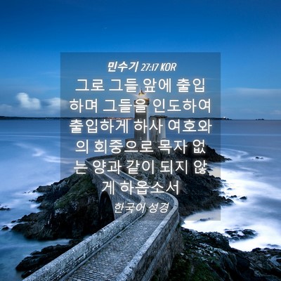 Picture 04 - 민수기 27:17 KOR - 그로 그들 앞에 출입하며 그들을 - Bible Verse Picture