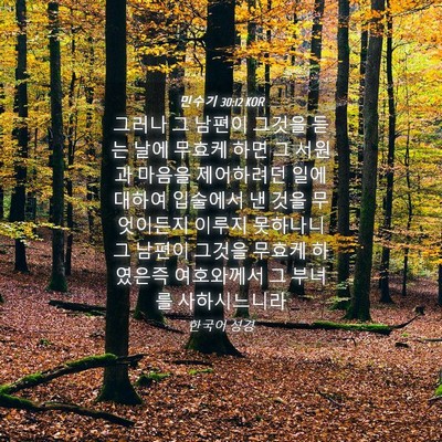 Picture 04 - 민수기 30:12 KOR - 그러나 그 남편이 그것을 듣는 날에 - Bible Verse Picture