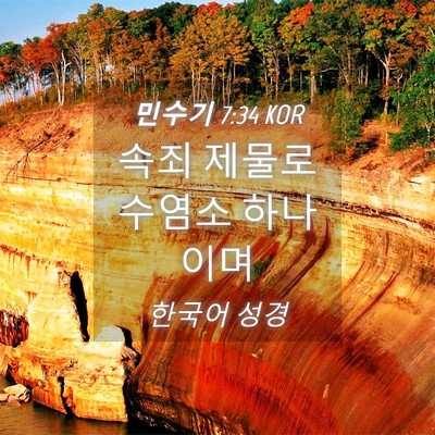 Picture 04 - 민수기 7:34 KOR - 속죄 제물로 수염소 - Bible Verse Picture