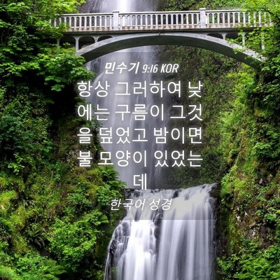 Picture 04 - 민수기 9:16 KOR - 항상 그러하여 낮에는 구름이 그것을 - Bible Verse Picture